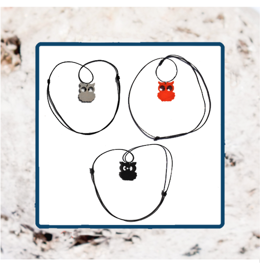 Macrocarpa Morepork (Ruru) Pendant and Cord
